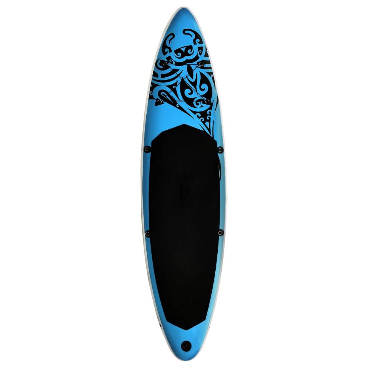 Juego de tabla de paddle surf hinchable azul 366x76x15 cm