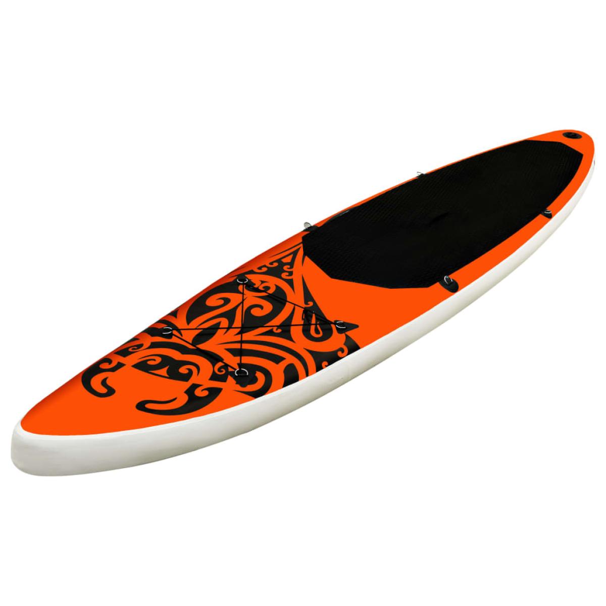 Juego de tabla de paddle surf hinchable naranja 305x76x15 cm