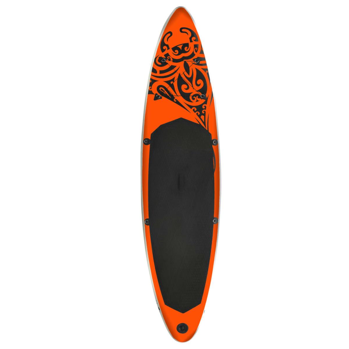 Juego de tabla de paddle surf hinchable naranja 305x76x15 cm