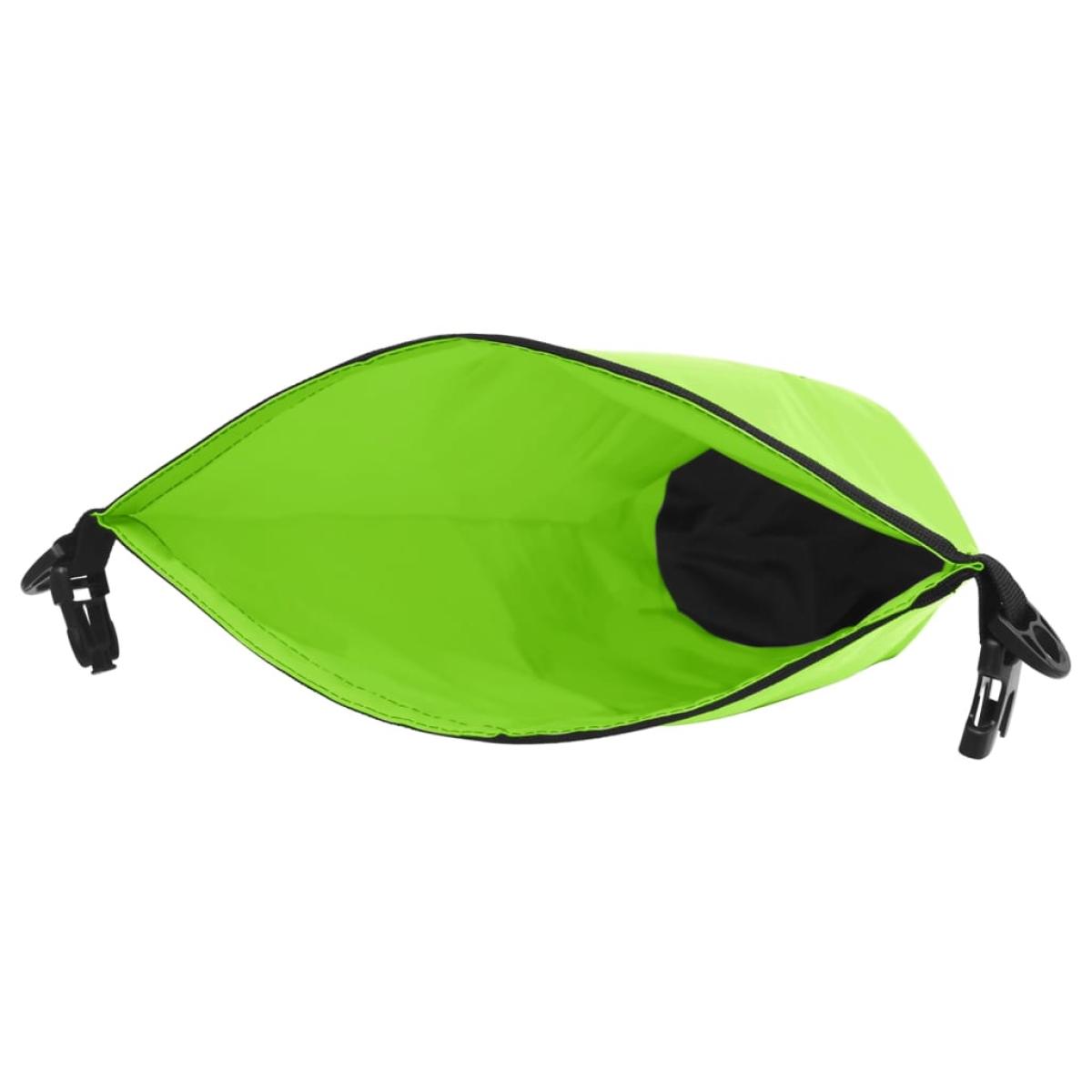 Bolso acuático impermeable con cremallera PVC verde 20 L