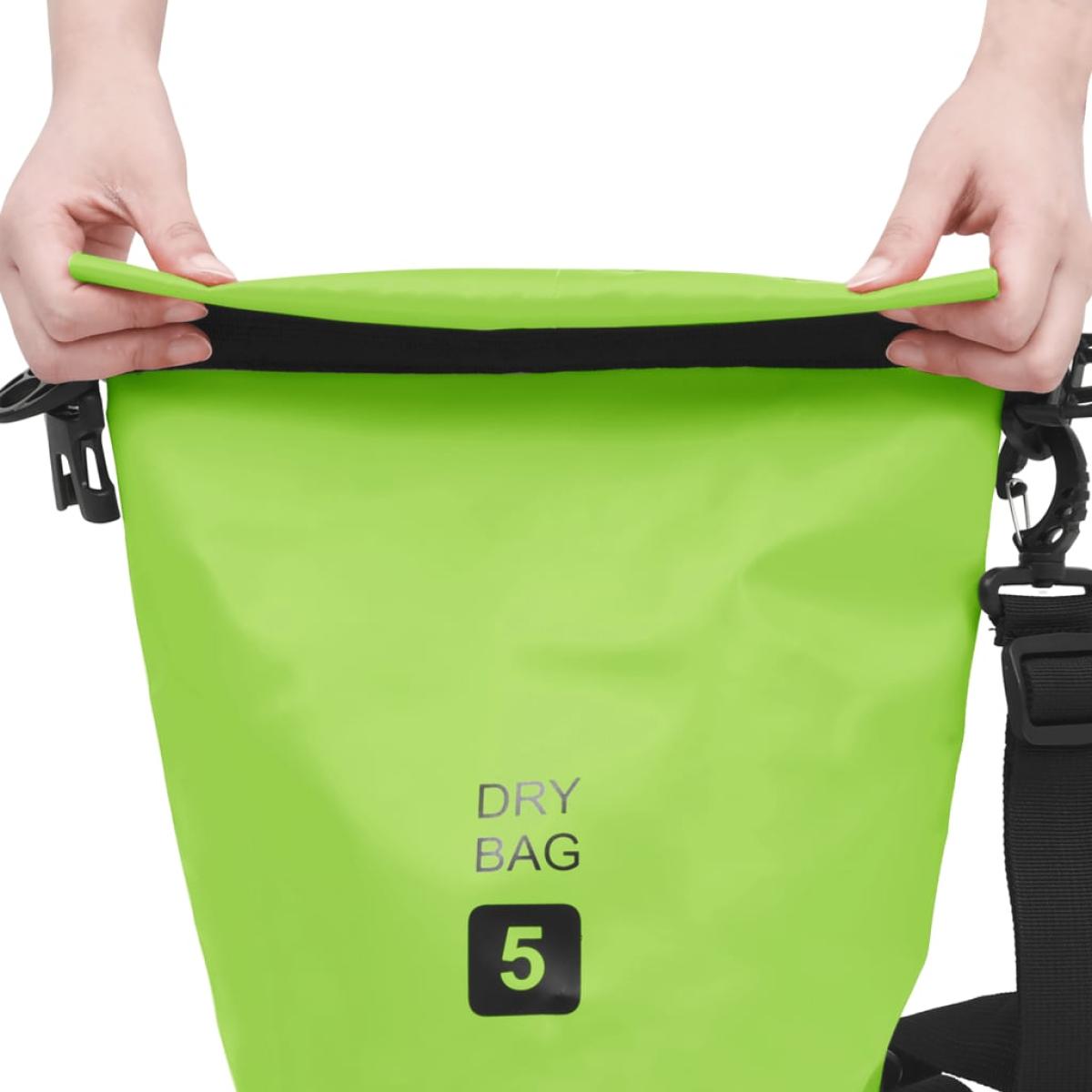 Bolso acuático impermeable verde 5 L PVC