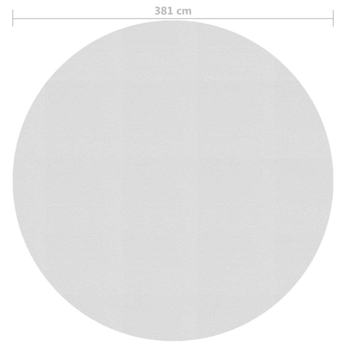 Cubierta solar de piscina de PE flotante gris 381 cm