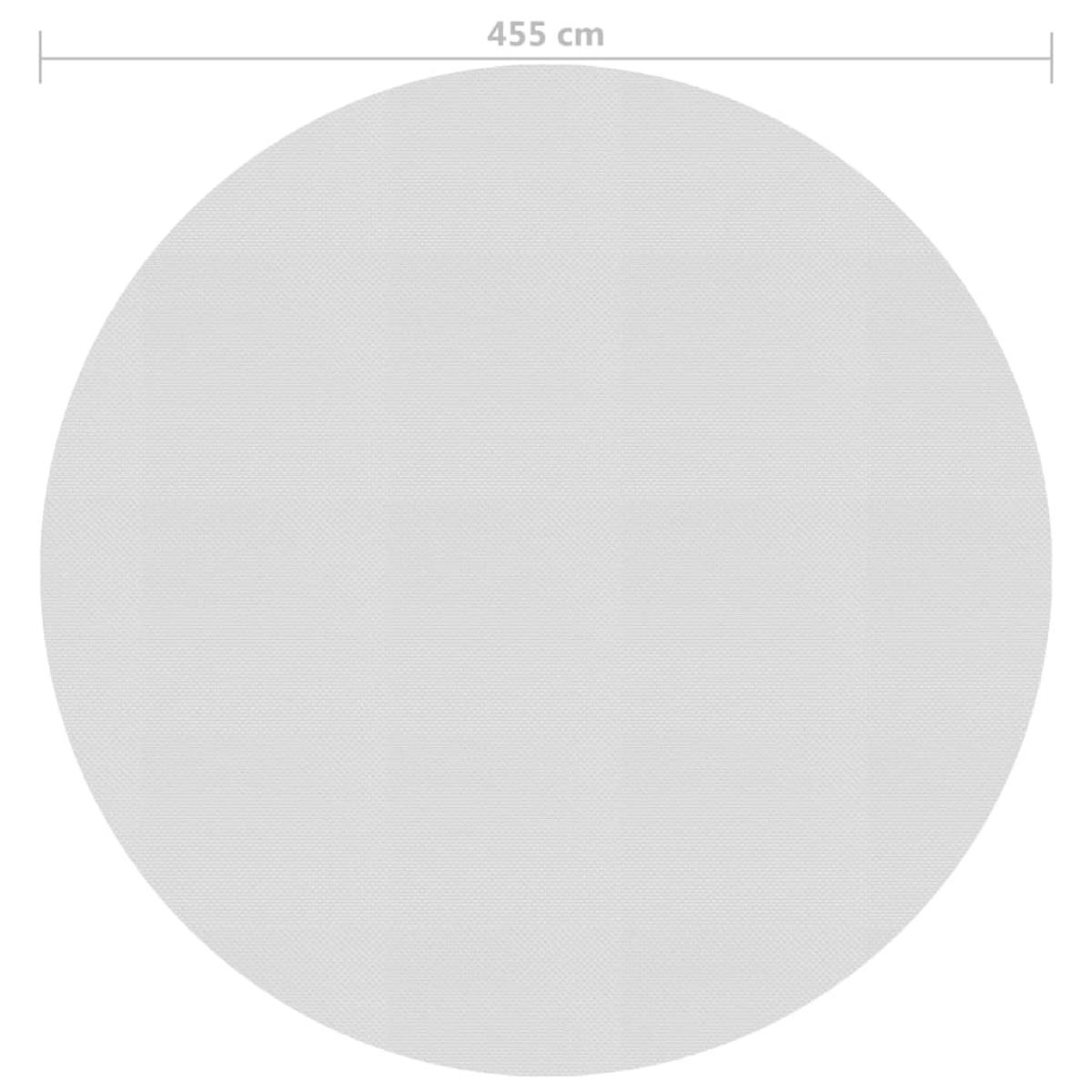 Cubierta solar de piscina de PE flotante gris 455 cm