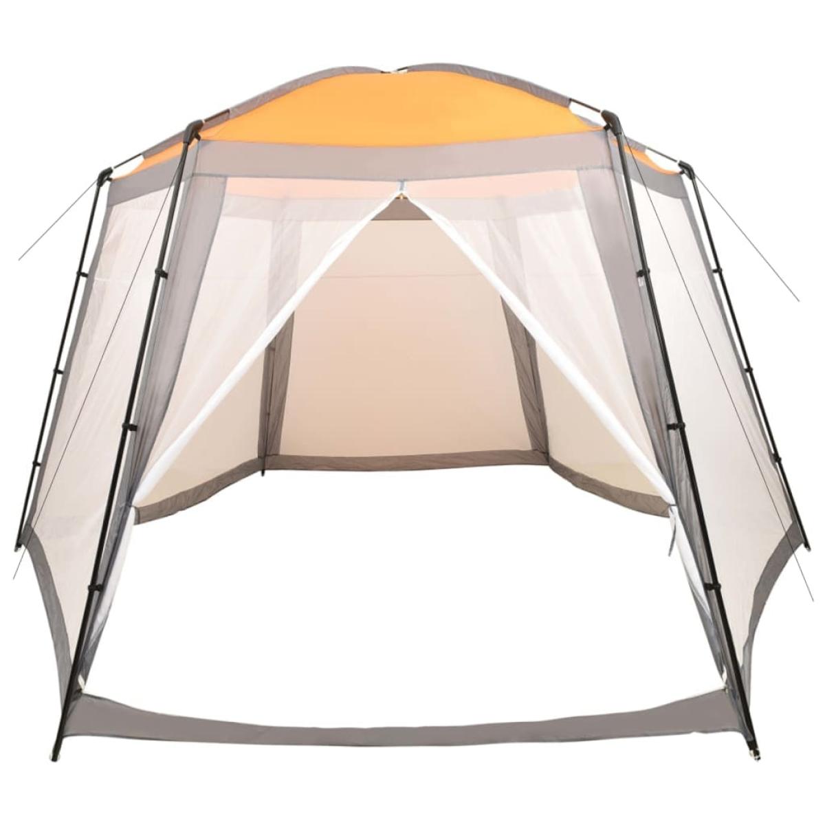 Carpa para piscina de tela gris 500x433x250 cm