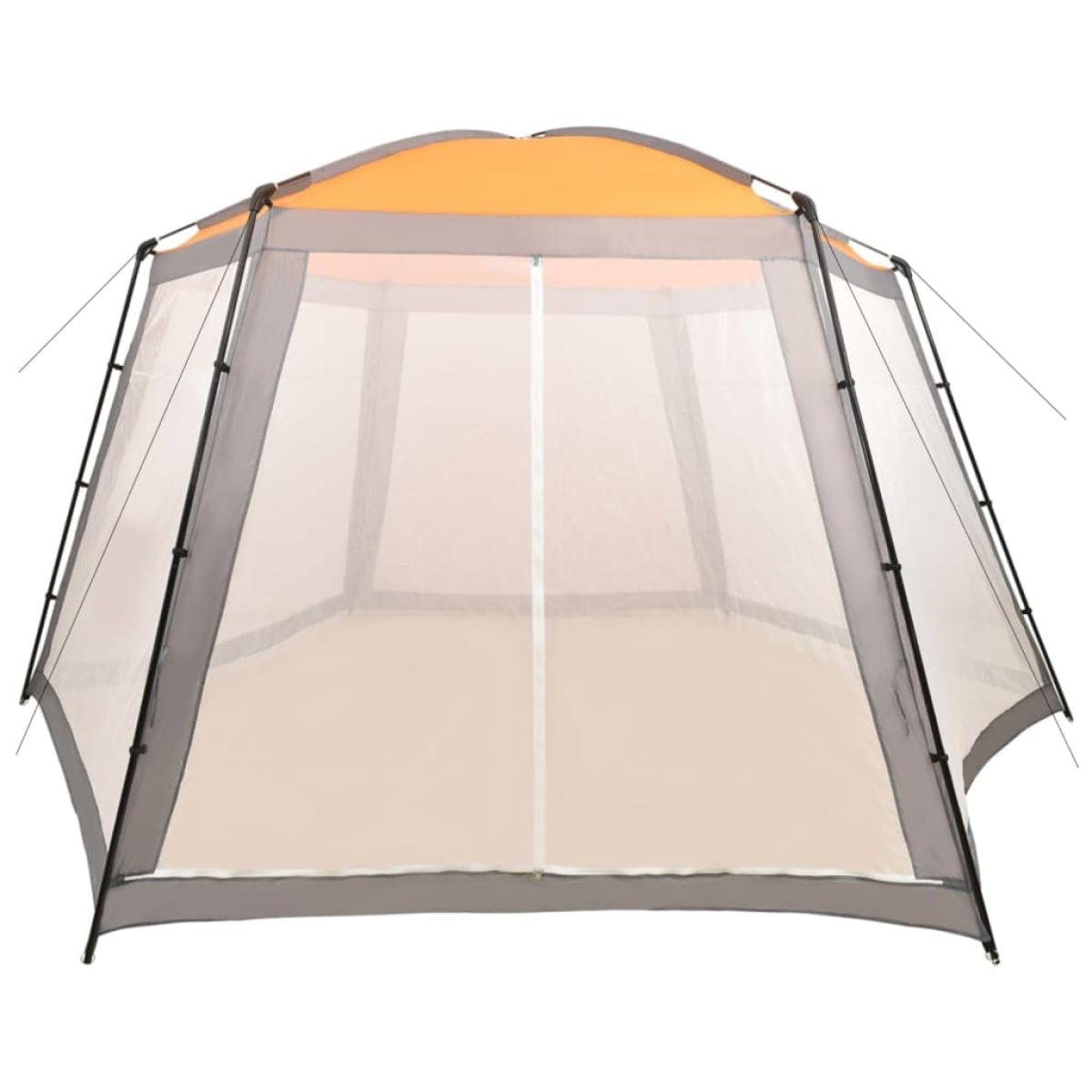 Carpa para piscina de tela gris 660x580x250 cm