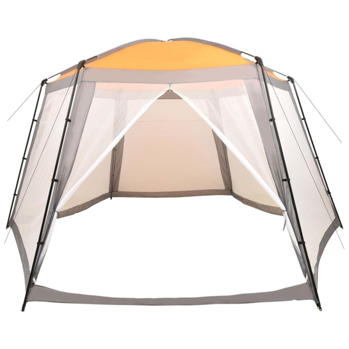 Carpa para piscina de tela gris 660x580x250 cm