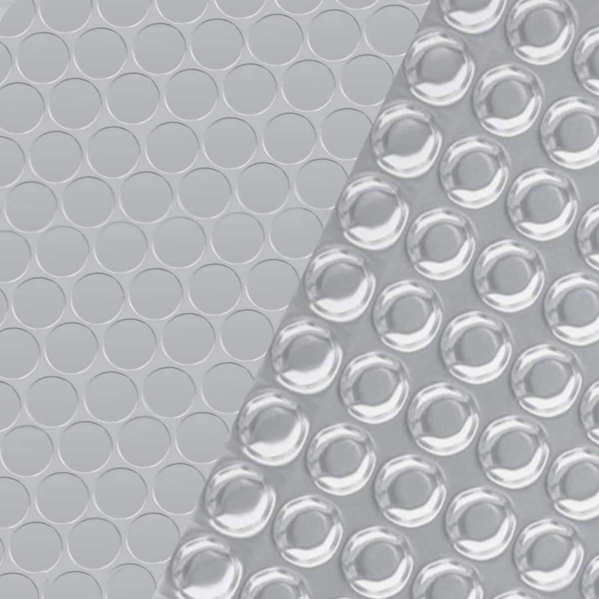 Cubierta de piscina PE plateado 260x160 cm