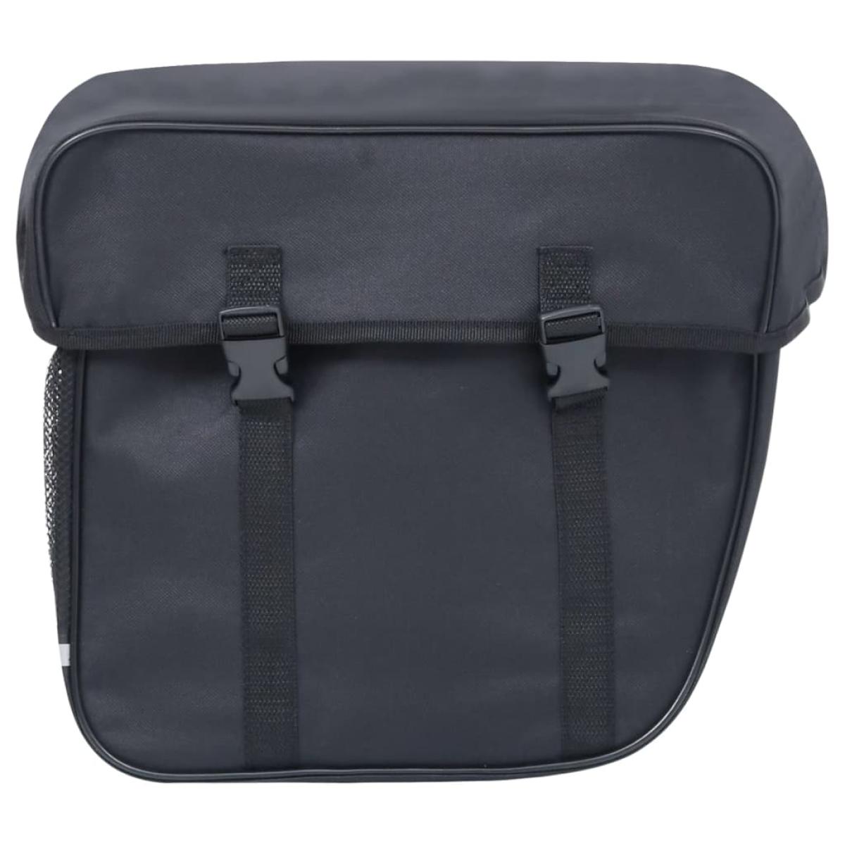 Bolsa doble para bicicleta alforja impermeable 35 L negra