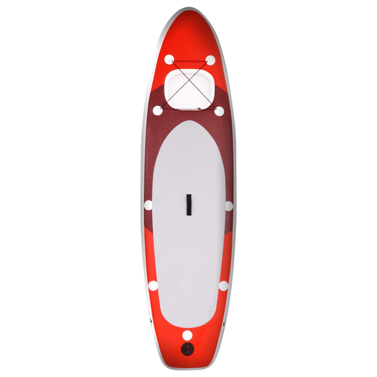 Set de tabla de paddle surf hinchable rojo 300x76x10 cm