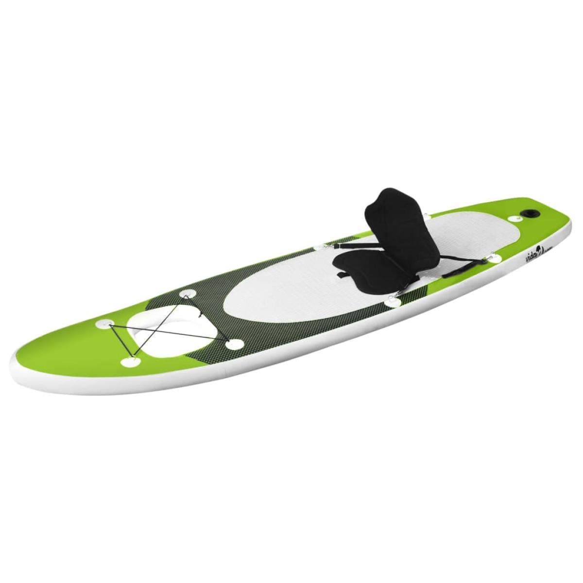 Set de tabla de paddle surf hinchable verde 300x76x10 cm