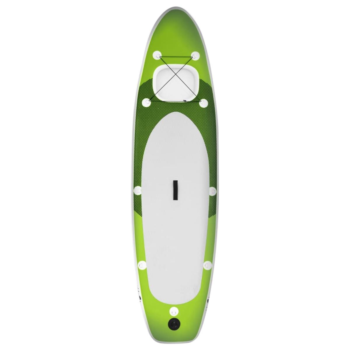 Set de tabla de paddle surf hinchable verde 300x76x10 cm