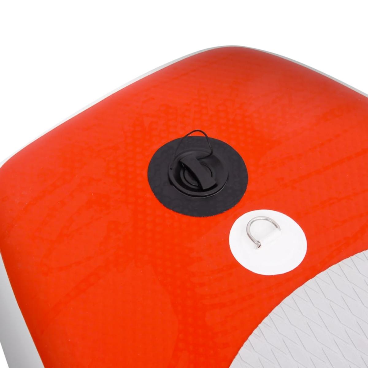Set de tabla de paddle surf hinchable rojo 330x76x10 cm