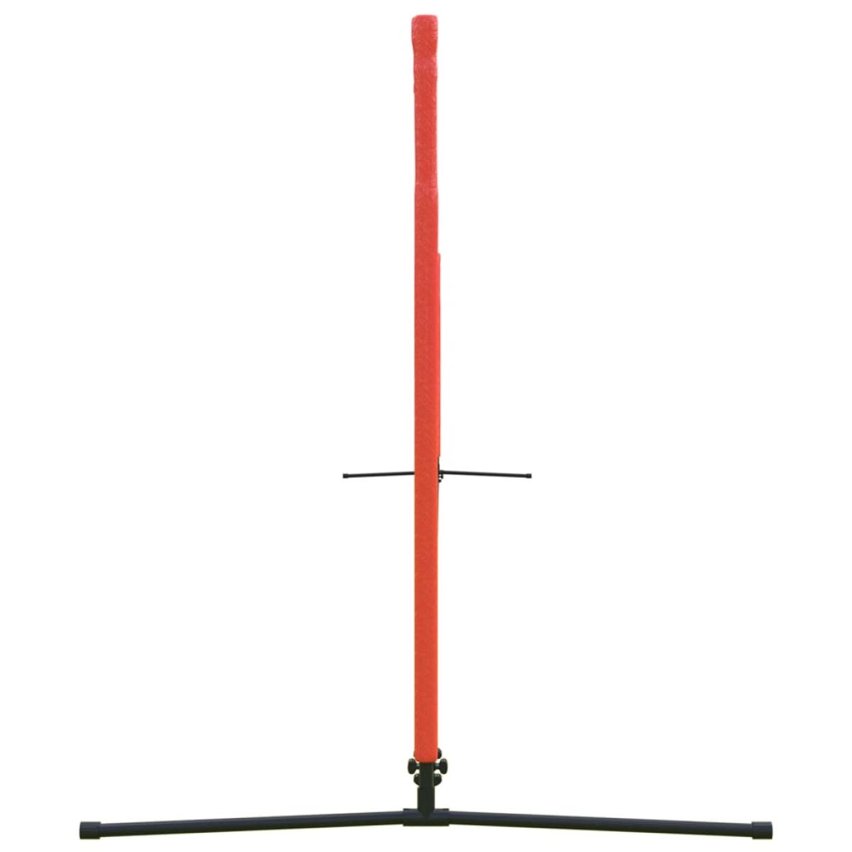 Red de tenis poliéster negro y rojo 600x100x87 cm
