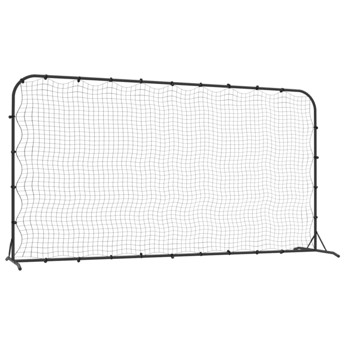 Red de rebote de fútbol HDPE negrp 366x90x183 cm