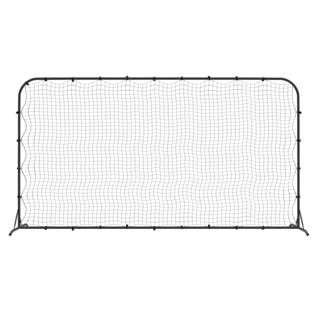 Red de rebote de fútbol HDPE negrp 366x90x183 cm