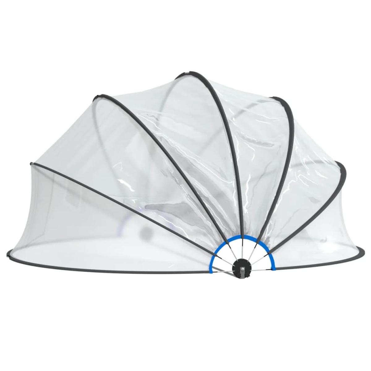 Cúpula para piscina redonda PVC 376x188 cm