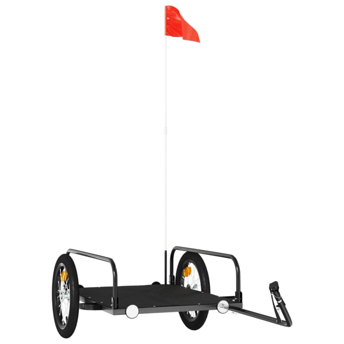 Remolque para bicicleta hierro negro 126x63x34 cm