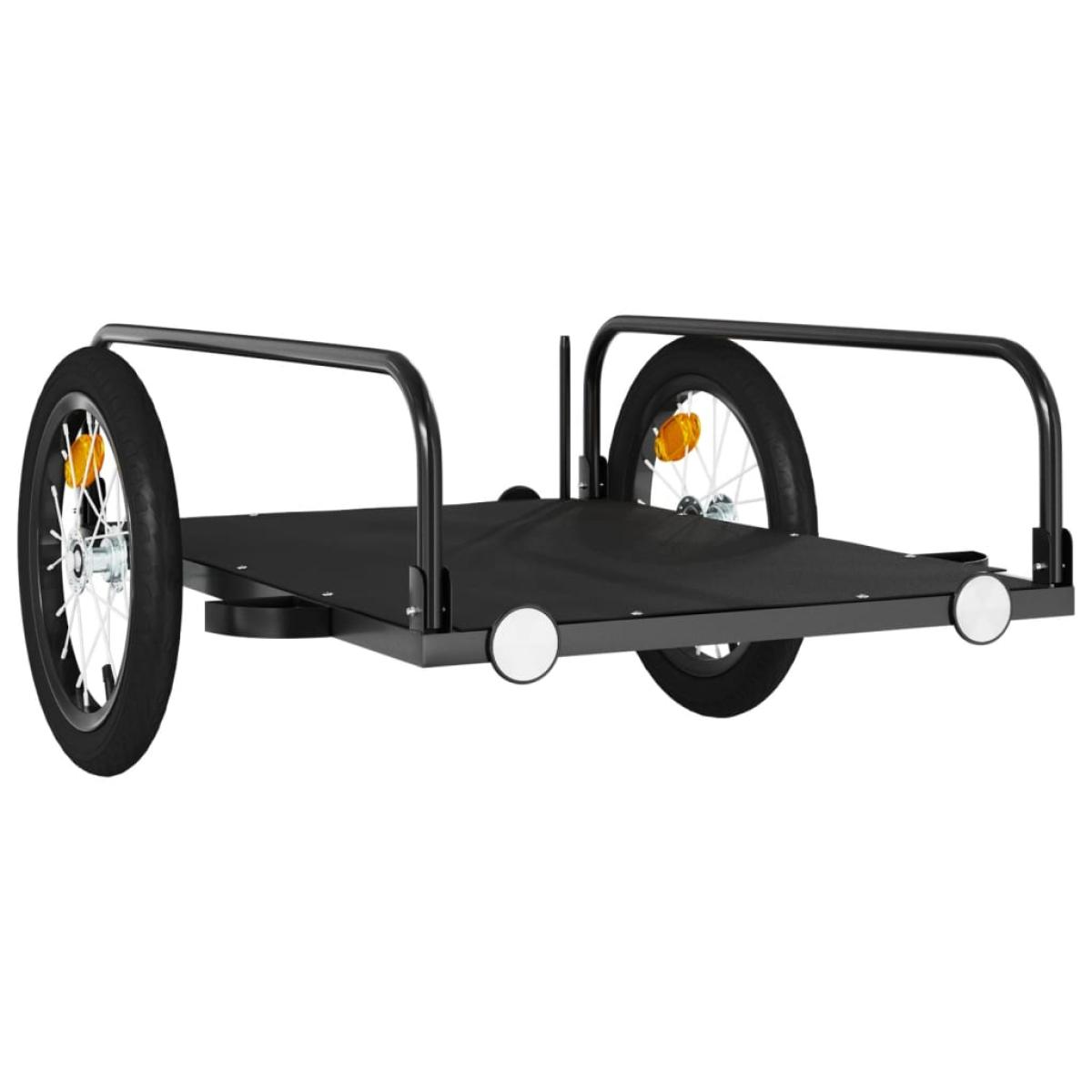 Remolque para bicicleta hierro negro 126x63x34 cm