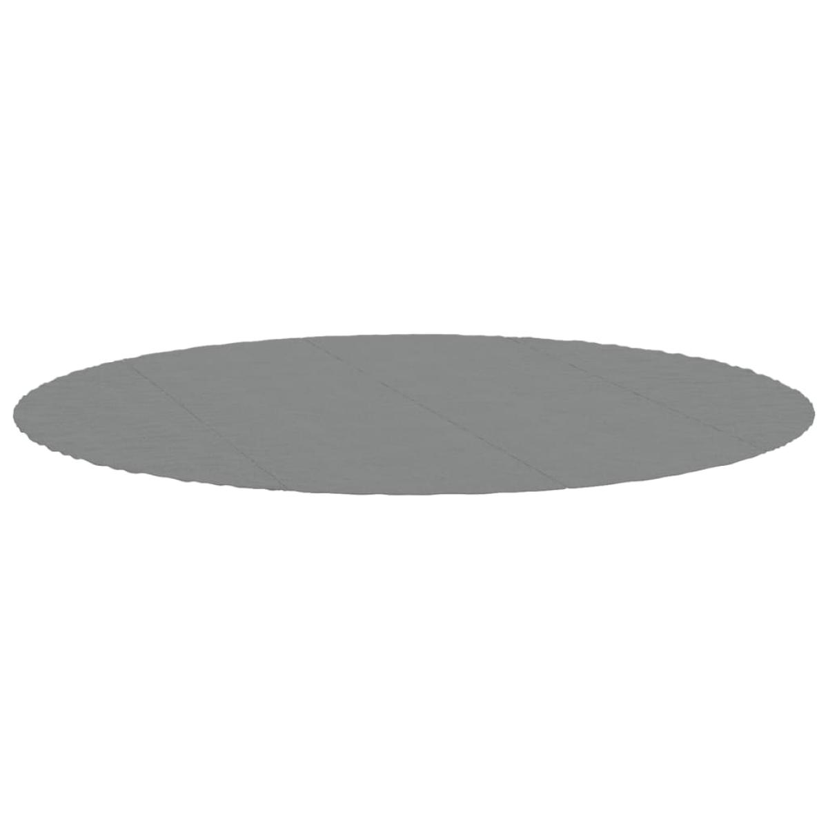 Tapiz de suelo piscina geotextil de poliéster gris claro Ø458cm