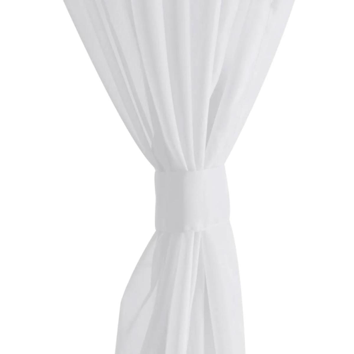 2 Cortinas blancas transparentes 140 x 175 cm