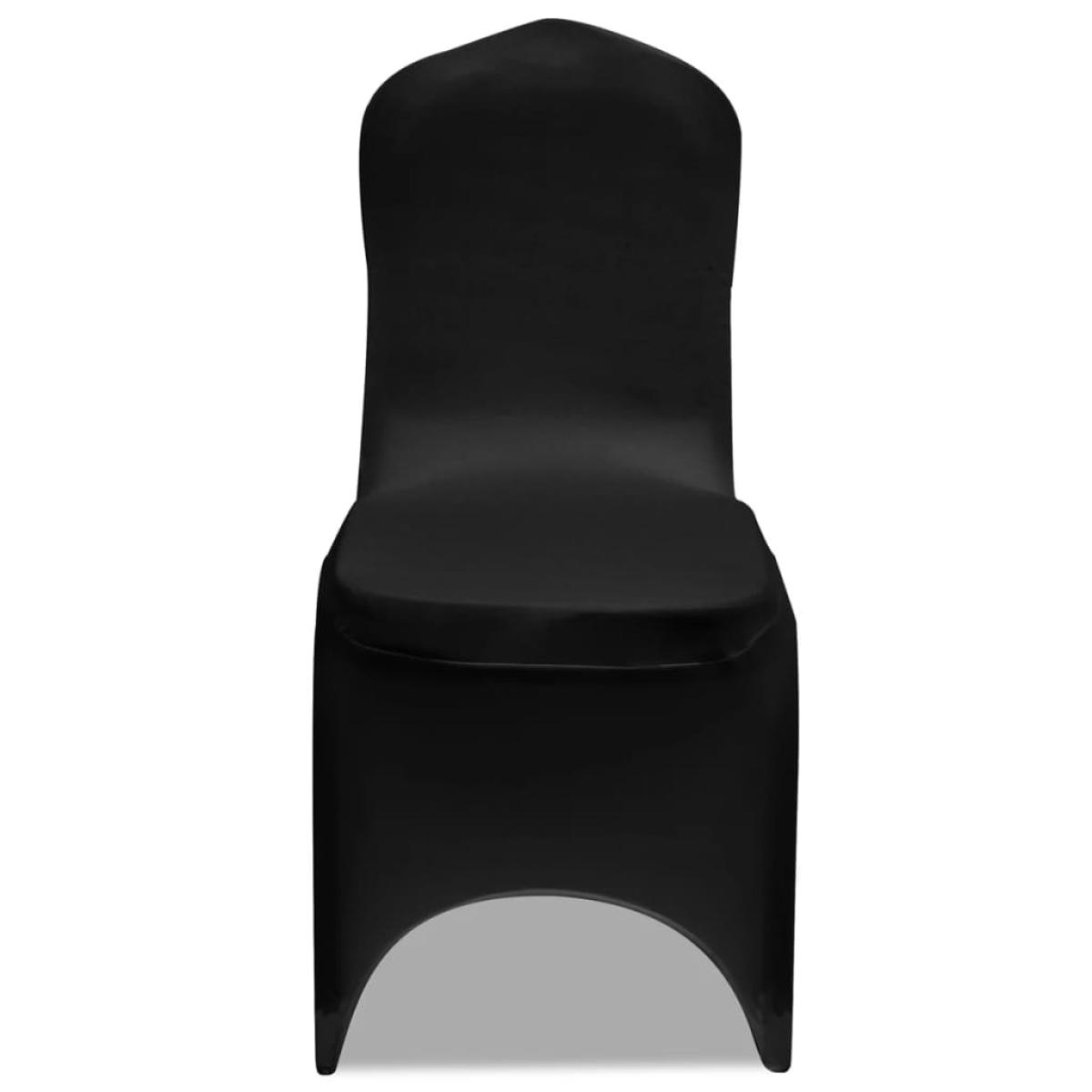 Funda elástica para sillas, 50 piezas, Negro