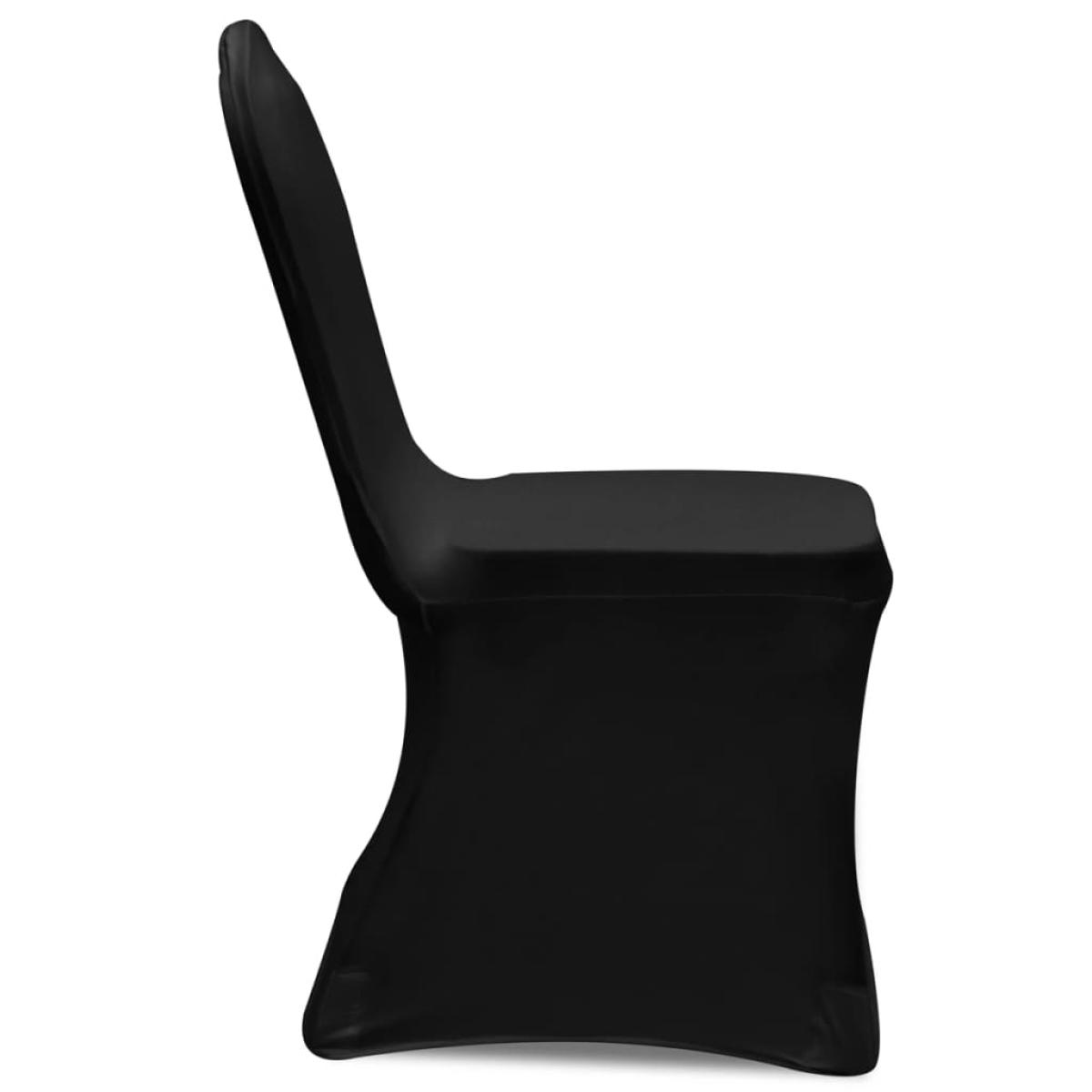 Funda elástica para sillas, 50 piezas, Negro