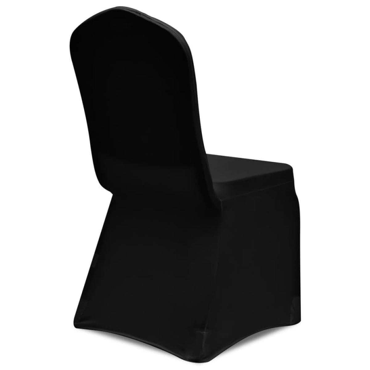 Funda elástica para sillas, 50 piezas, Negro