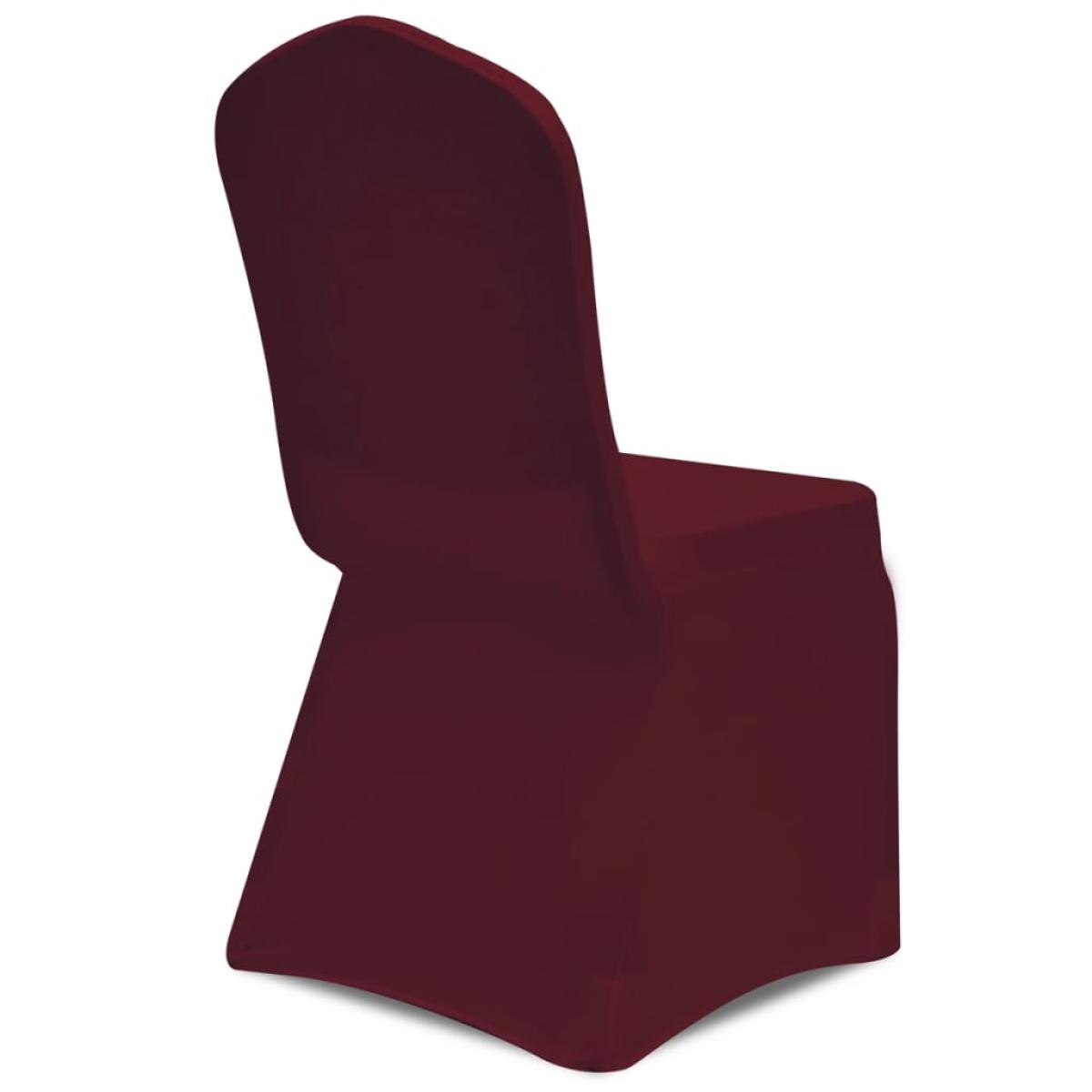 Funda elástica para sillas, 50 piezas, Burdeos