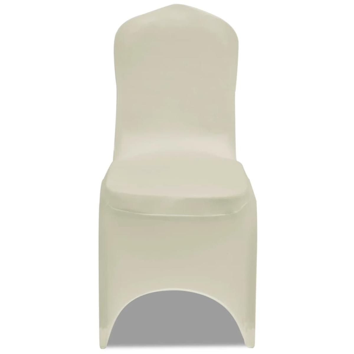 Funda elástica para sillas, 50 piezas, Crema