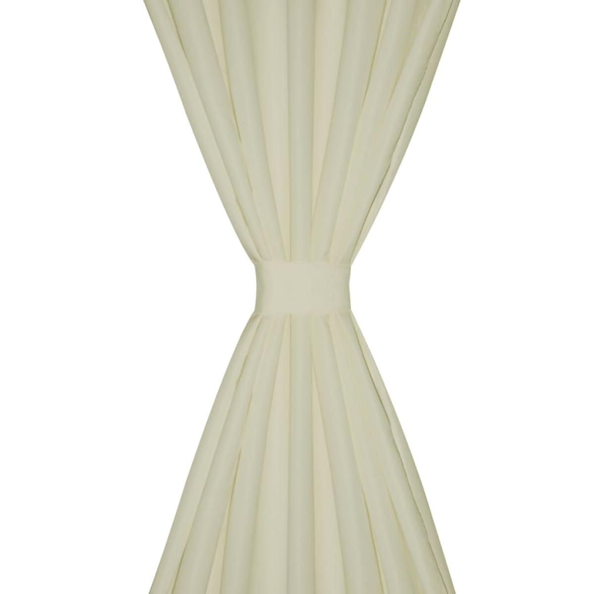 2 cortinas micro-satinadas con trabillas 140 x 175 cm