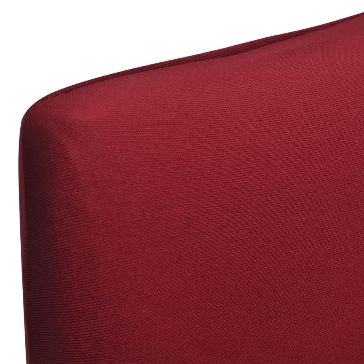 Funda para silla elástica recta 6 unidades burdeos