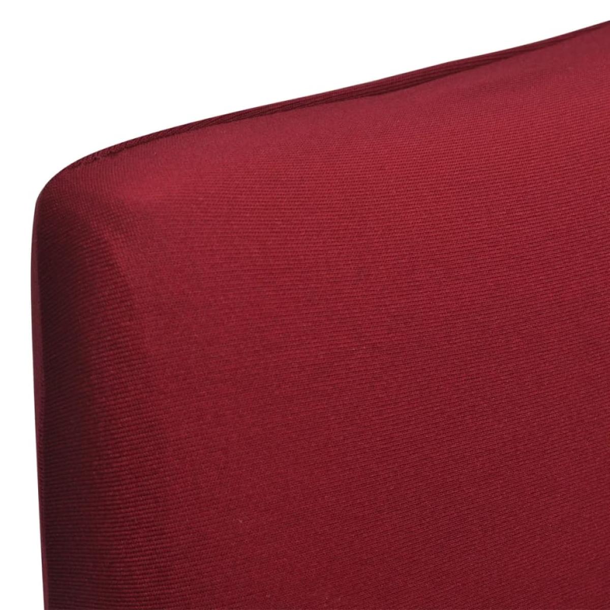 Funda para silla elástica recta 6 unidades burdeos