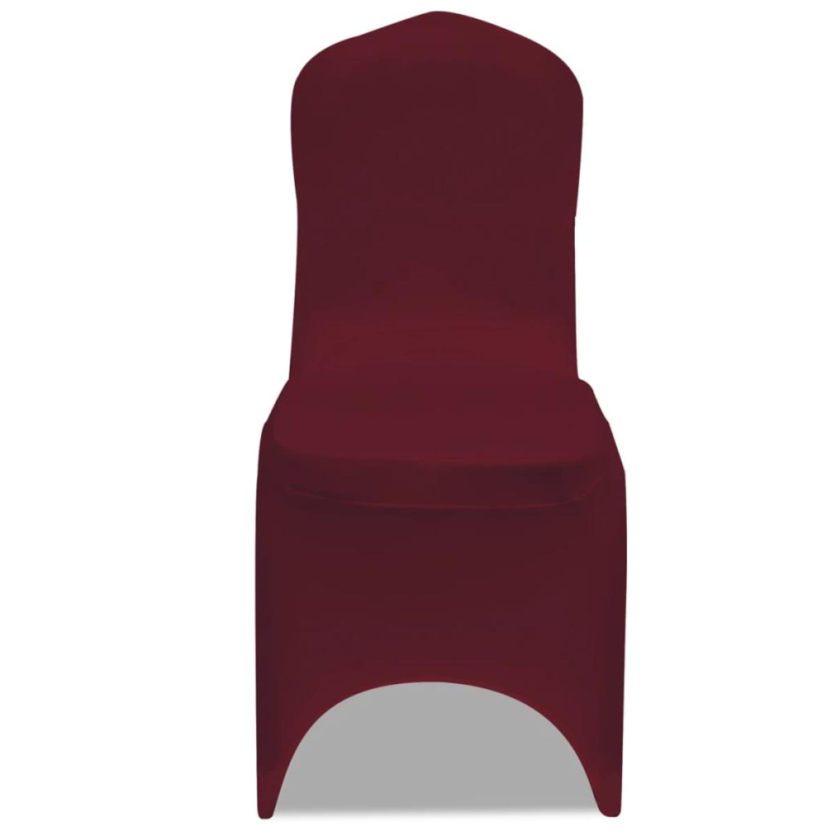 Funda para silla elástica 4 unidades burdeos