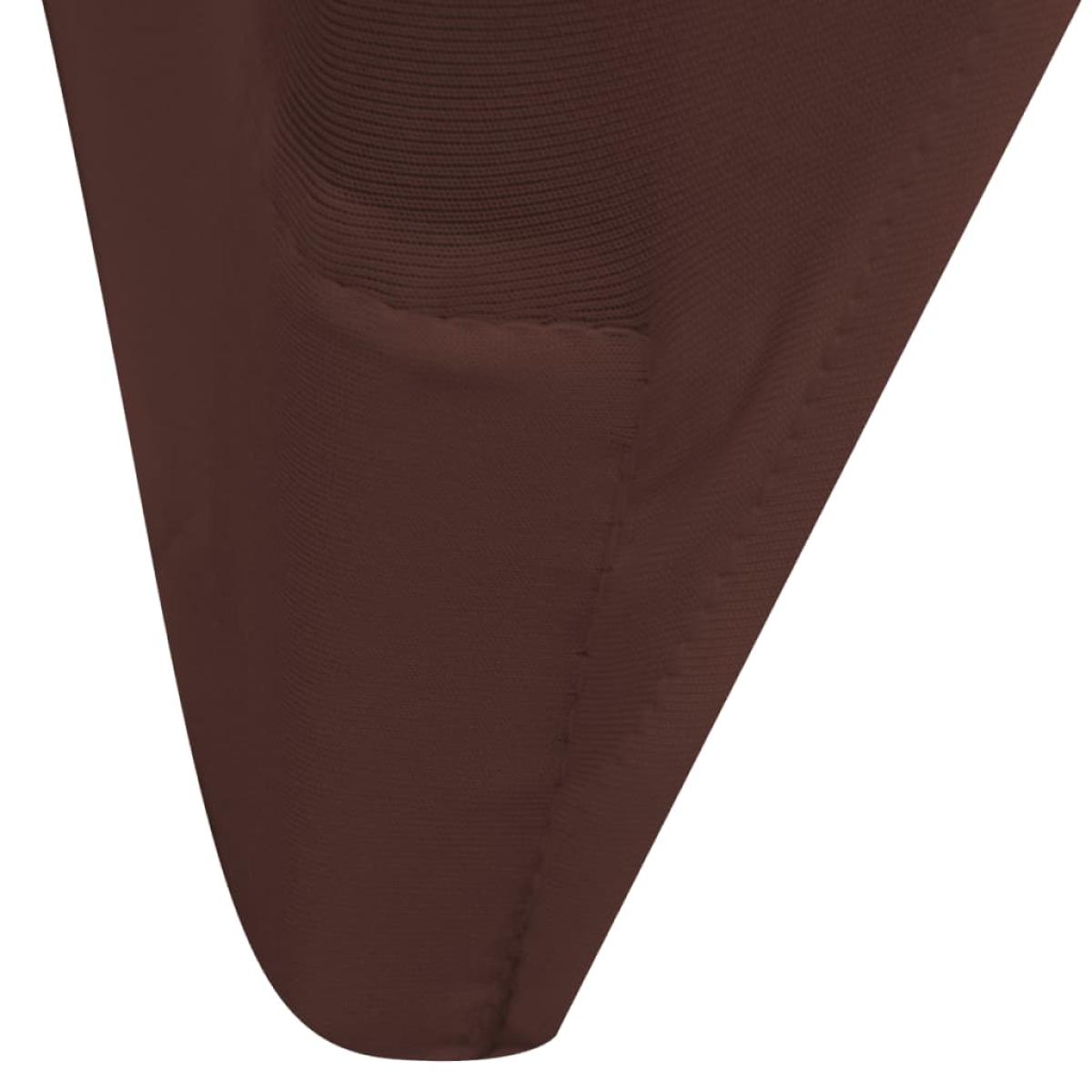 Funda de silla elástica 6 unidades marrón