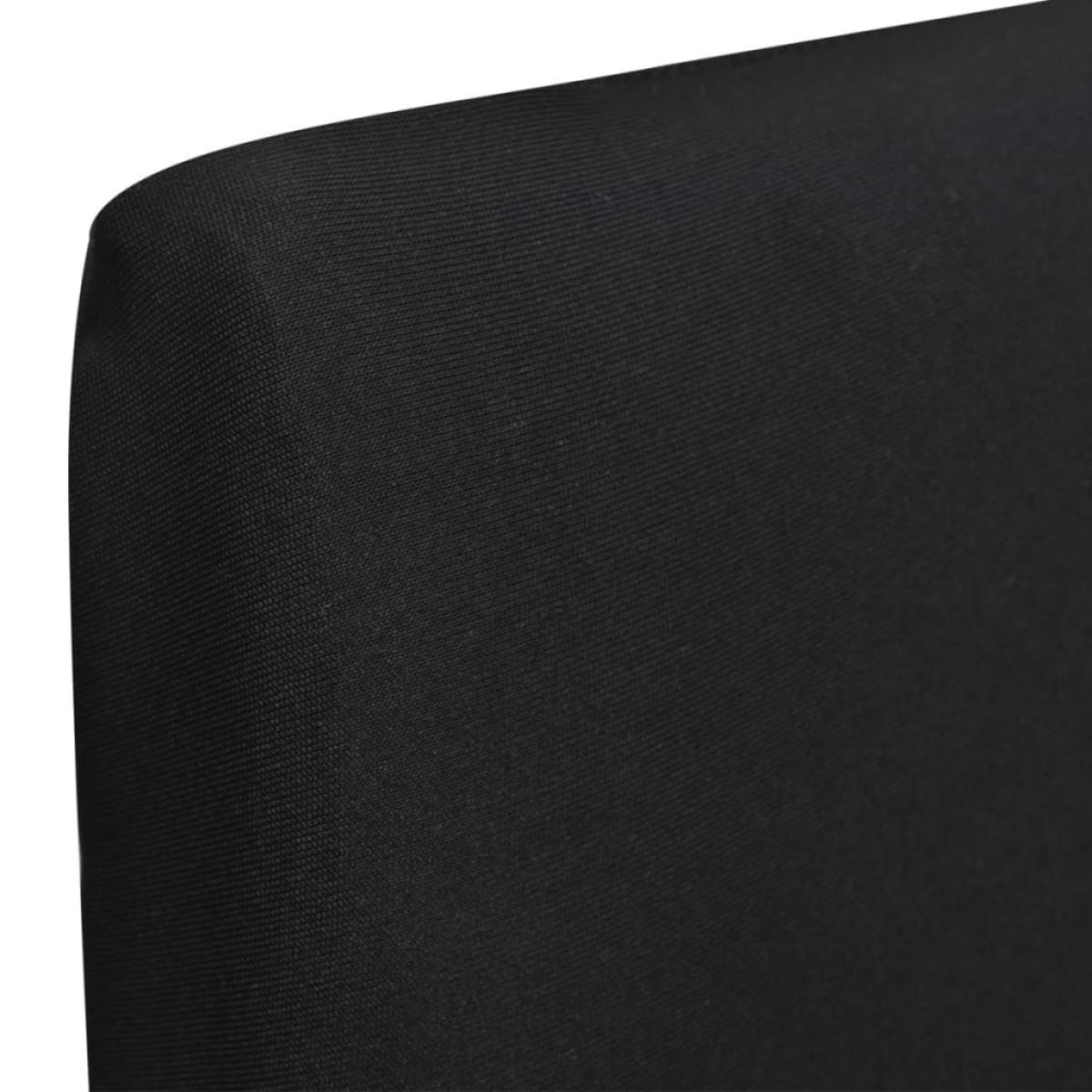 Funda de silla elástica recta 4 unidades negra