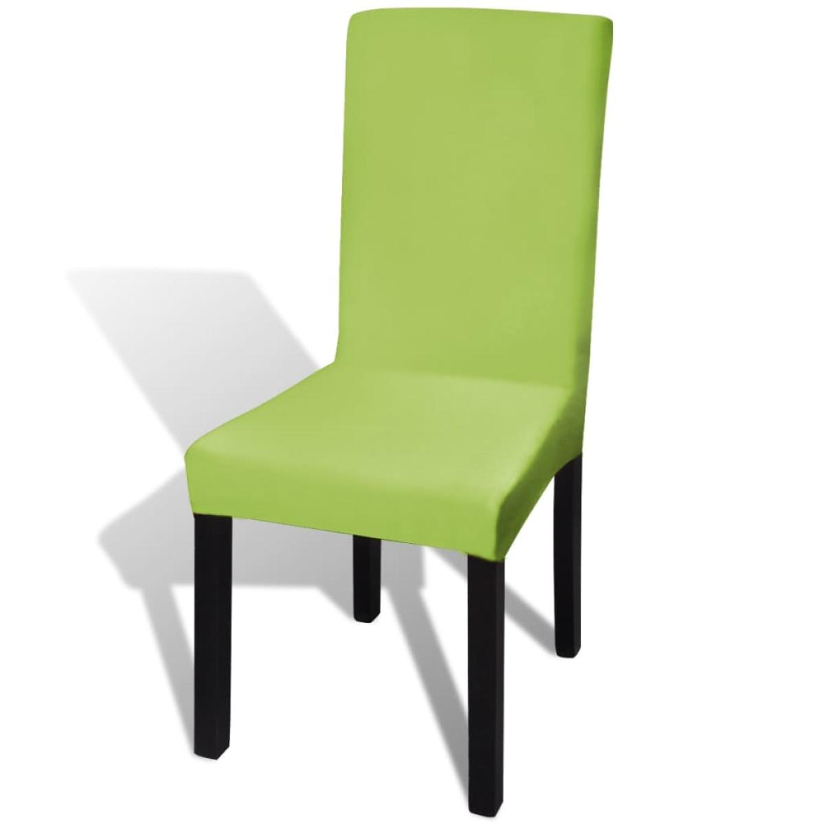 Funda para silla elástica recta 6 unidades verde