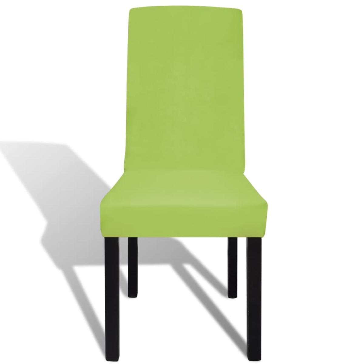 Funda para silla elástica recta 6 unidades verde