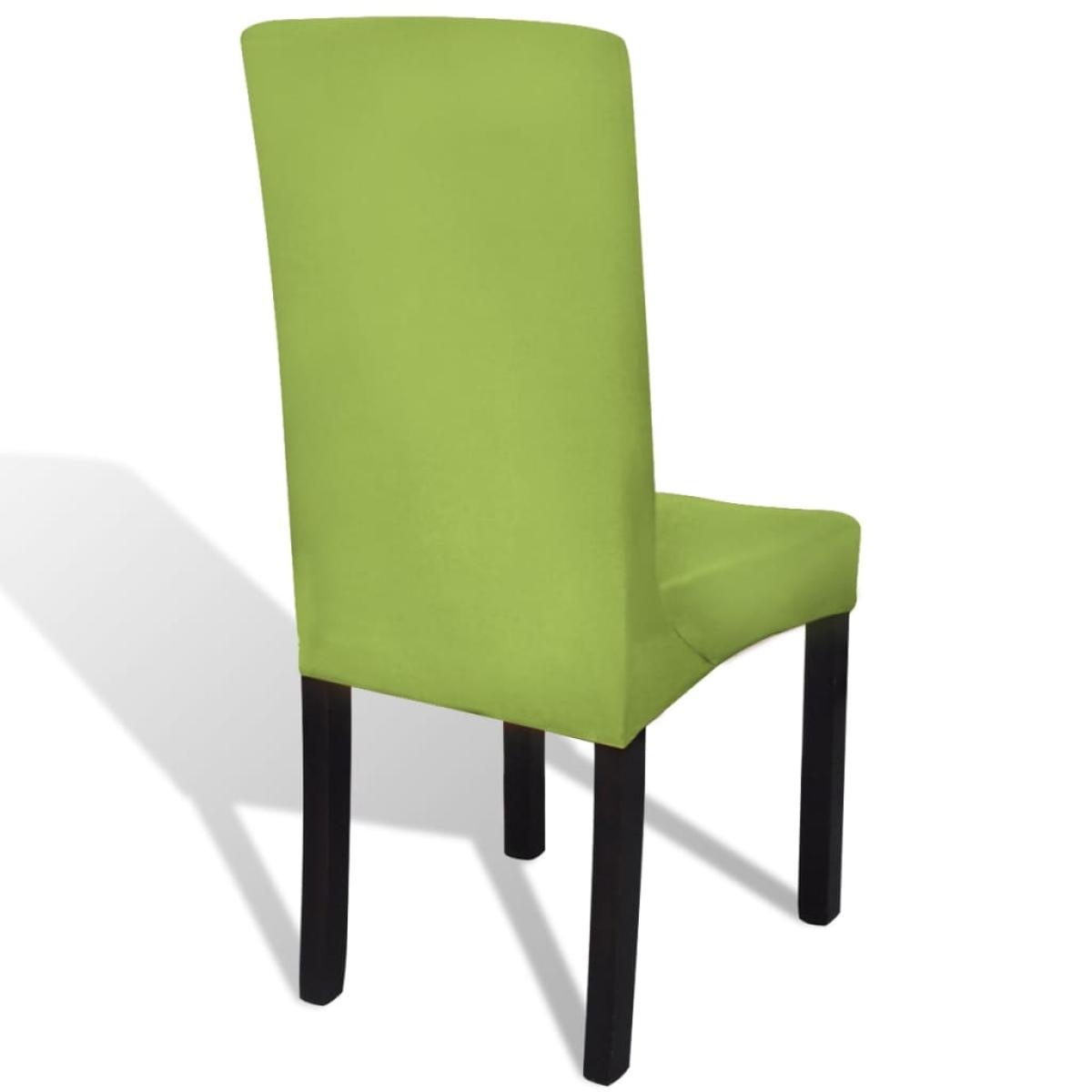 Funda para silla elástica recta 6 unidades verde