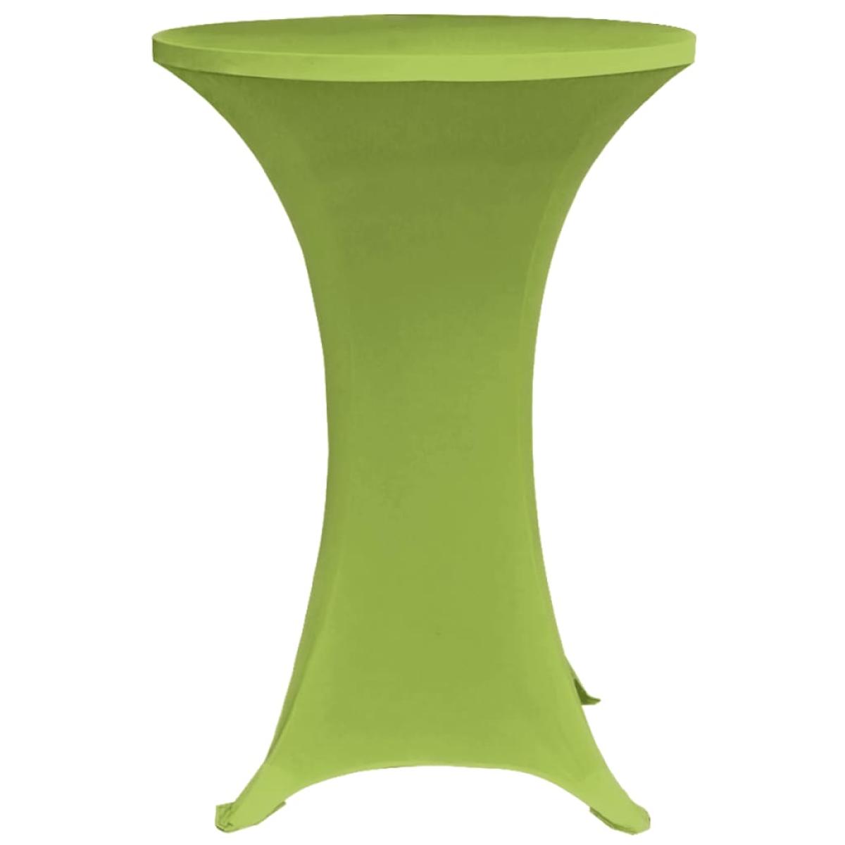 Funda elástica para mesa 2 unidades 60 cm verde