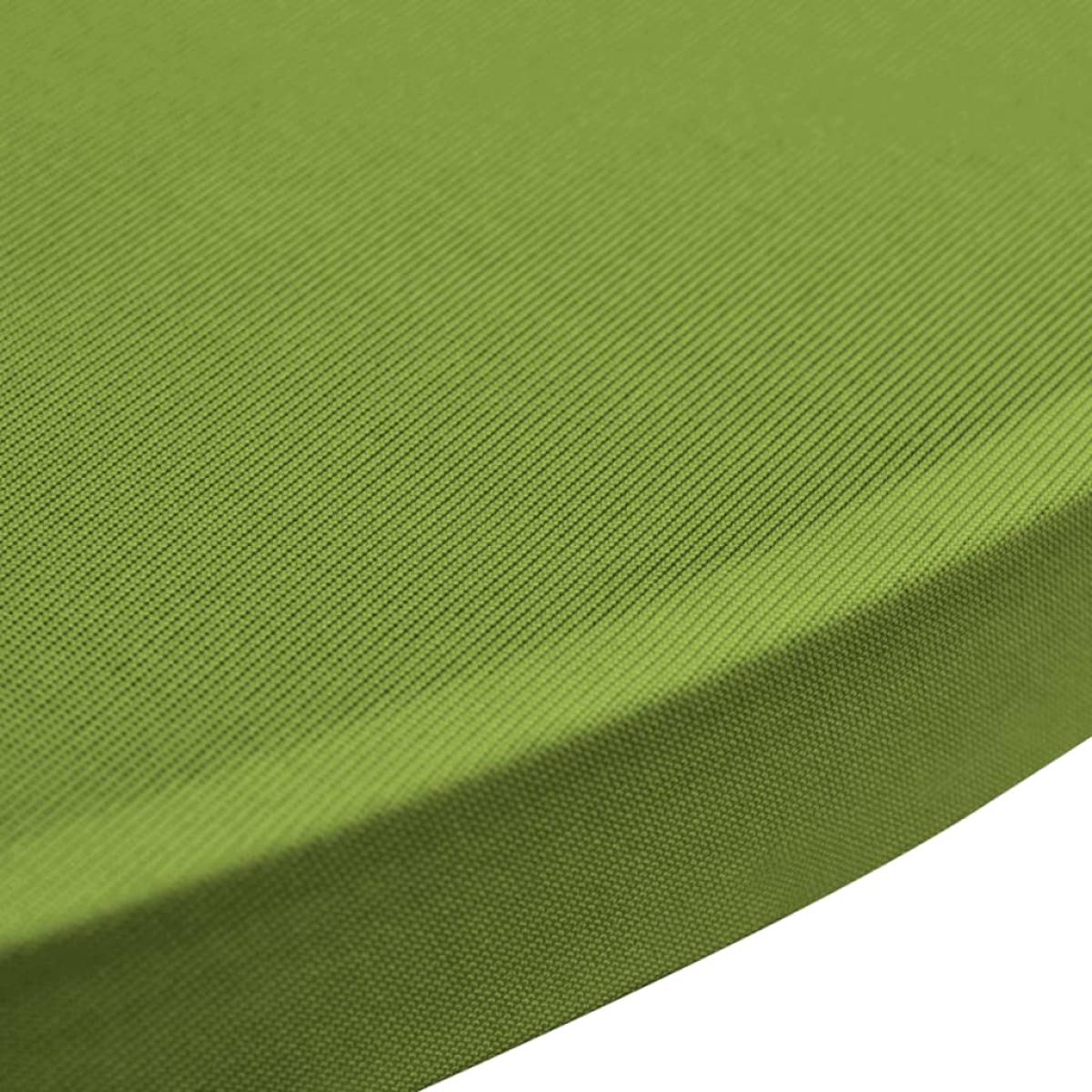 Funda elástica para mesa 2 unidades 60 cm verde