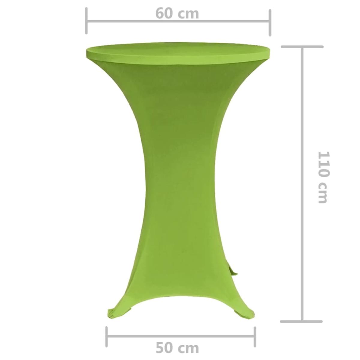 Funda elástica para mesa 2 unidades 60 cm verde