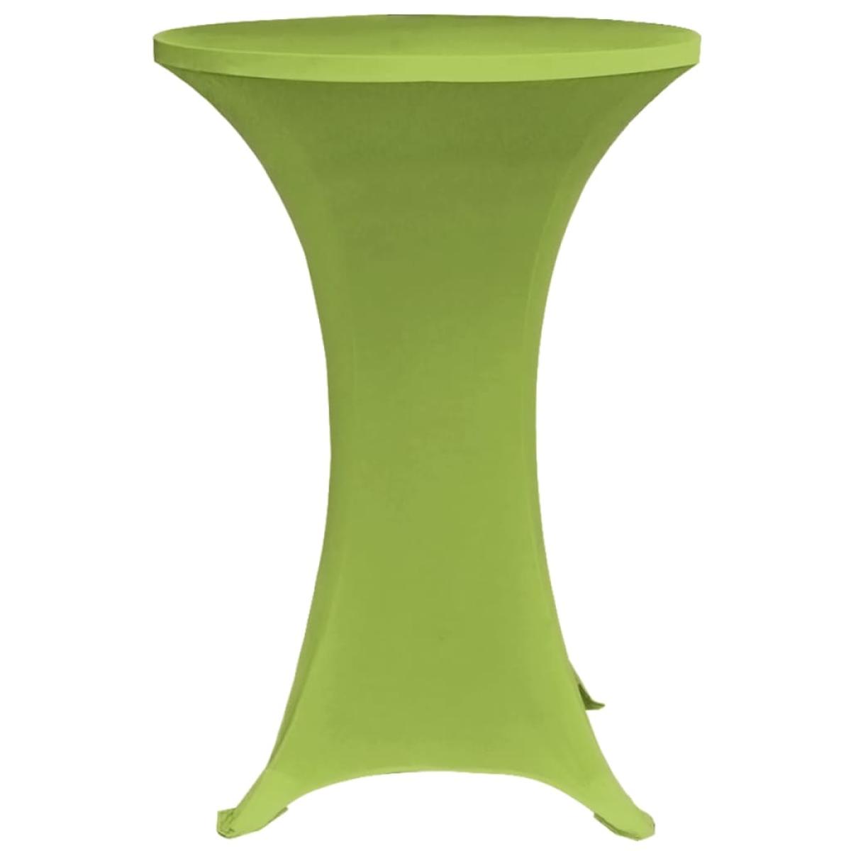 Funda elástica para mesa 2 unidades 70 cm verde