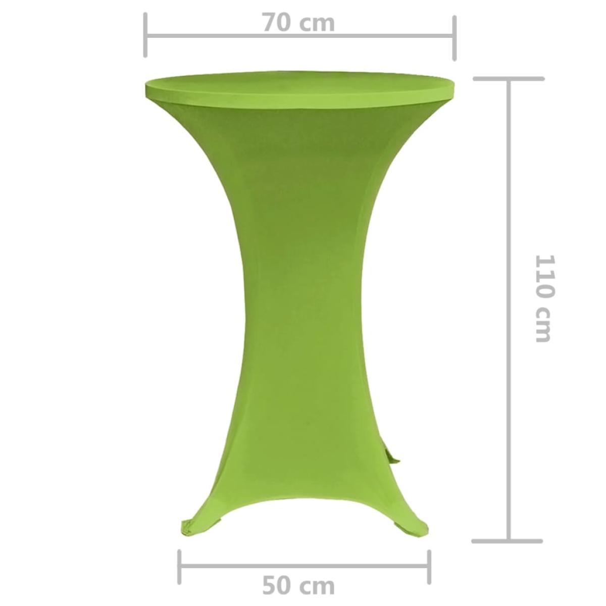 Funda elástica para mesa 2 unidades 70 cm verde