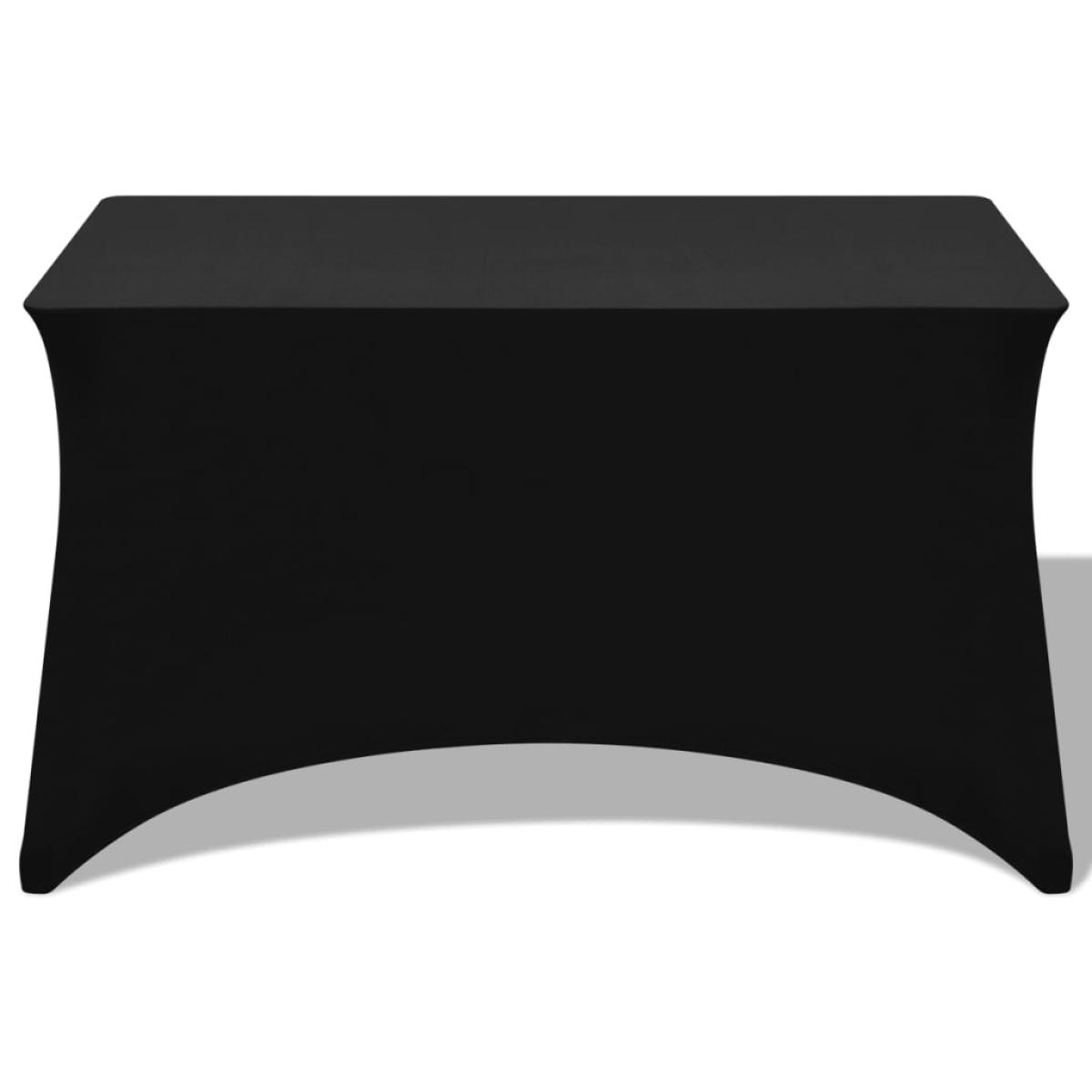 Funda elástica para mesa 2 uds 243x76x74 cm Negro