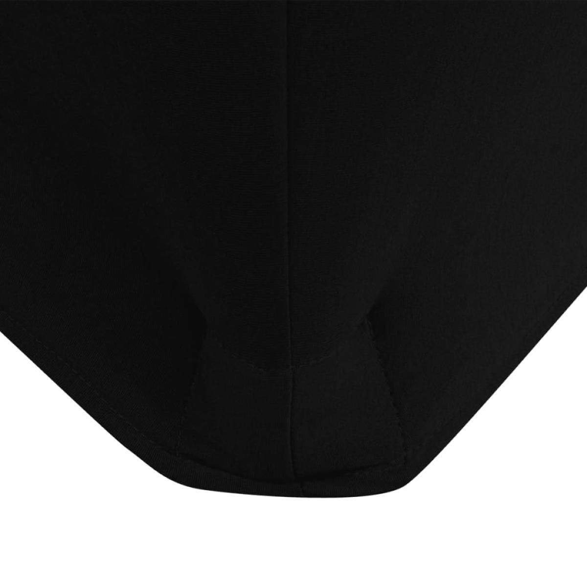 Funda elástica para mesa 2 uds 243x76x74 cm Negro