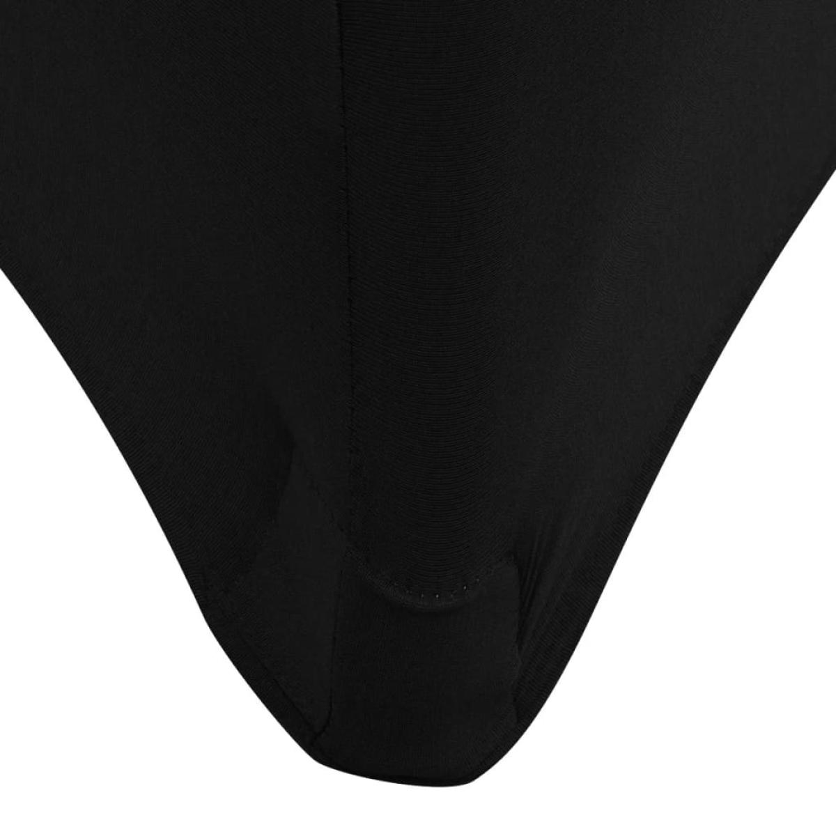 Funda elástica para mesa 2 uds 243x76x74 cm Negro