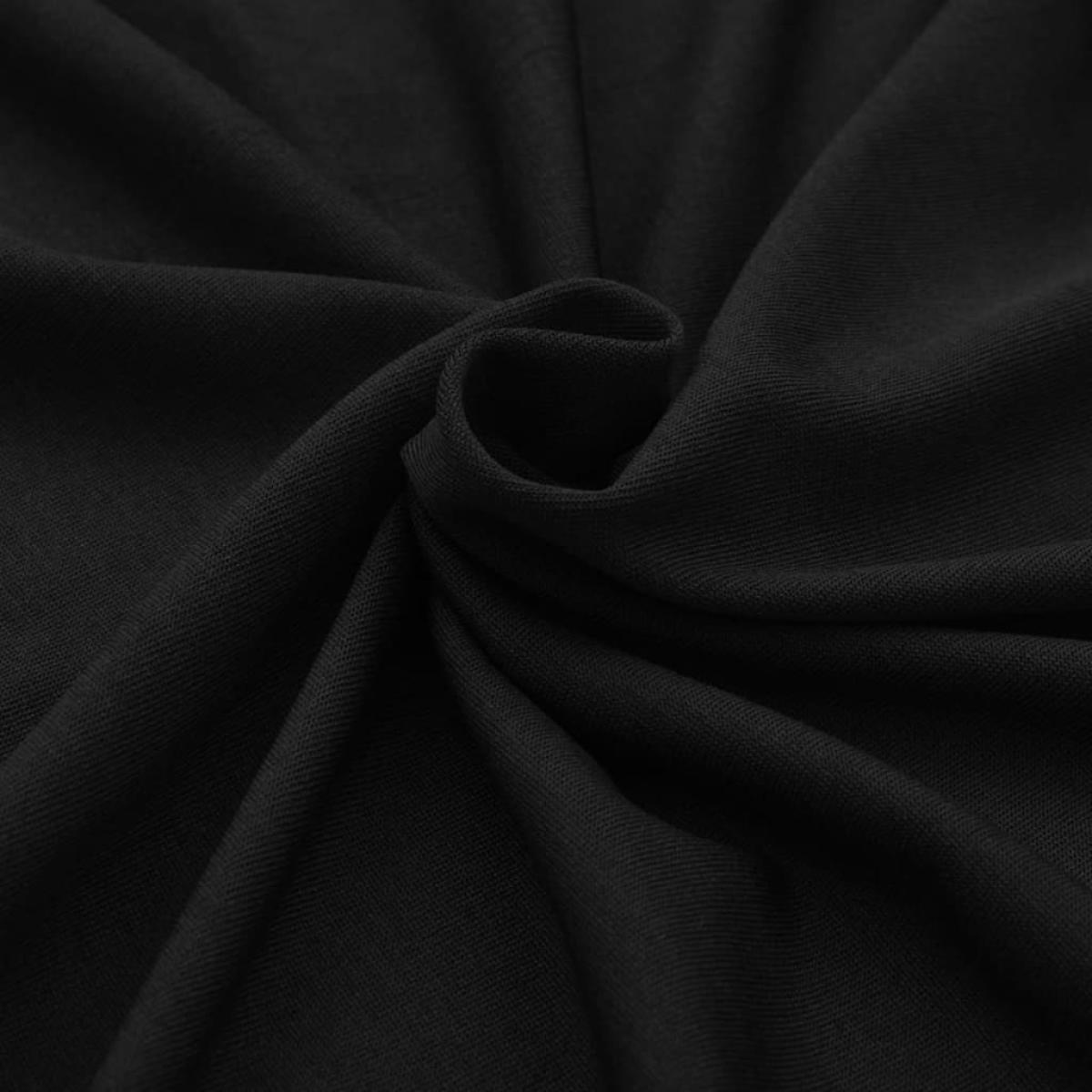 Funda elástica para mesa 2 uds 243x76x74 cm Negro