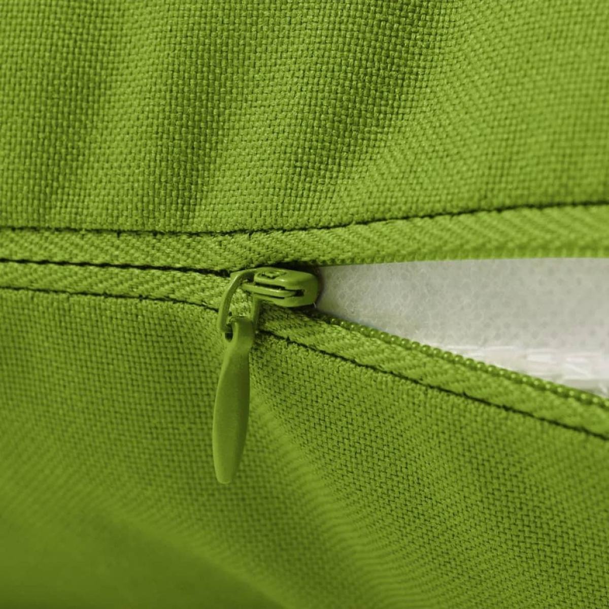 Cojines para exteriores 60x40 cm verde manzana 4 unidades
