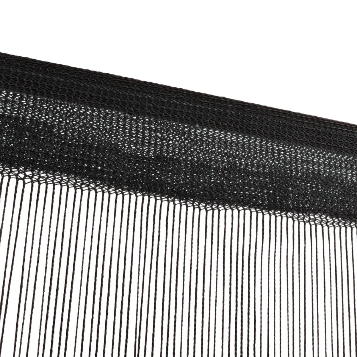 Cortinas de flecos 2 piezas 100x250 cm negras
