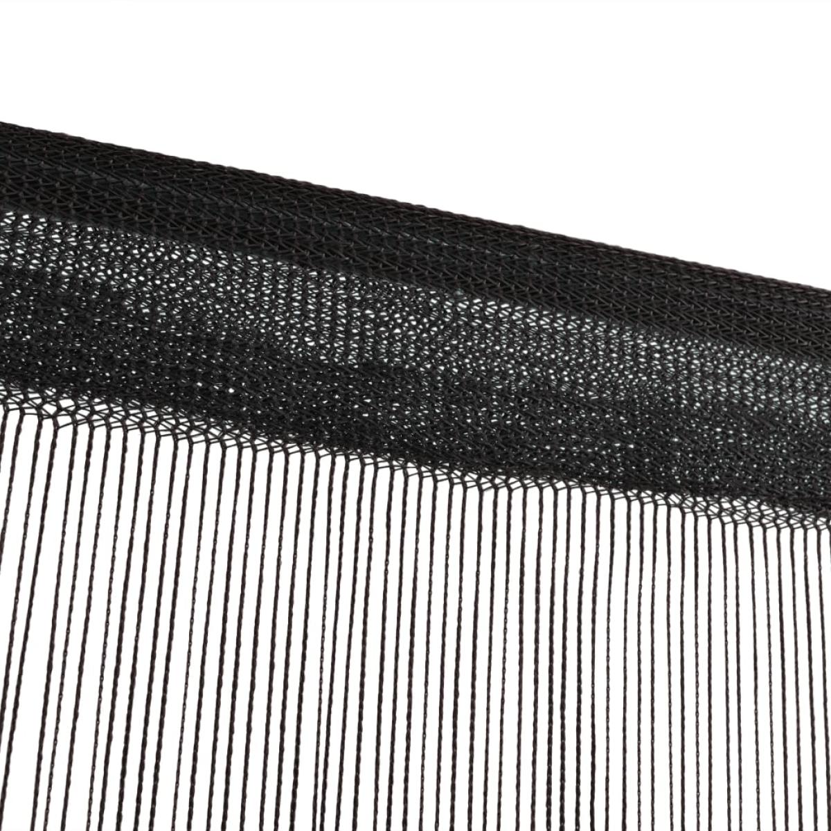 Cortinas de flecos 2 piezas 140x250 cm negras